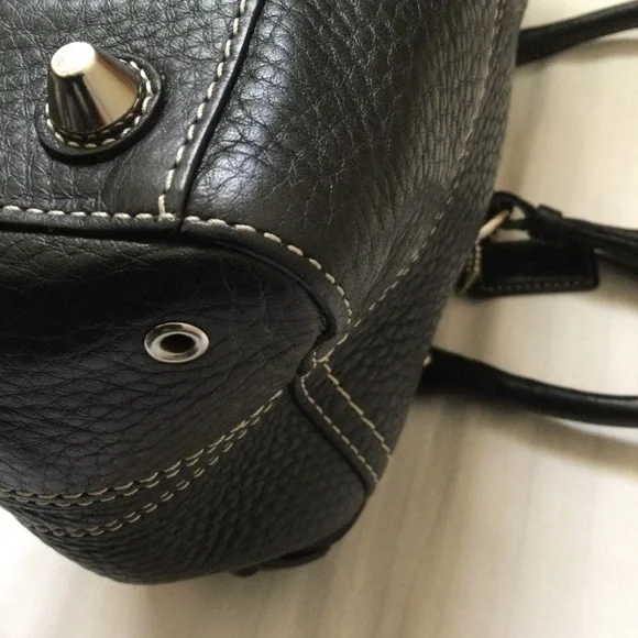 Coach Hampton Carryall F13084 Black Pebbled Leather - Picture 14 of 16